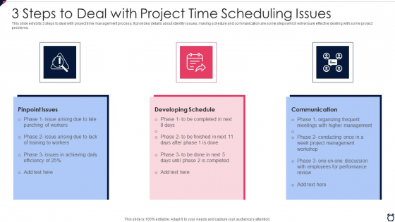 3 Steps To Deal With Project Time Scheduling Issues Microsoft PDF