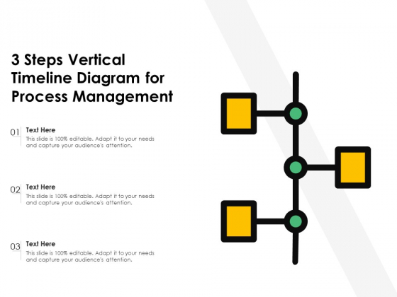 3 Steps Vertical Timeline Diagram For Process Management Ppt Inspiration Ideas PDF