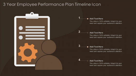3 Year Employee Performance Plan Timeline Icon Formats PDF