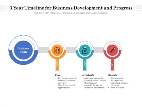 3 Year Timeline For Business Development And Progress Ppt PowerPoint Presentation Gallery Good PDF 3 Year Timeline For Business Development And Progress Ppt PowerPoint Presentation Gallery Good PDF