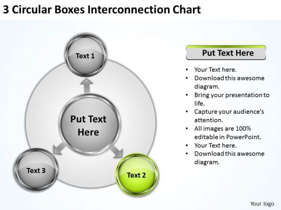 3 Circular Boxes Interconnection Chart Business Plan Consultant PowerPoint Slides 3 Circular Boxes Interconnection Chart Business Plan Consultant PowerPoint Slides