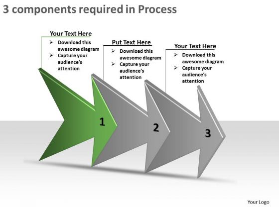 3_components_required_in_process_flow_chart_free_powerpoint_templates_1