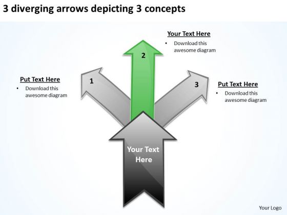 3 Diverging Arrows Depicting Concepts Ppt Circular Network PowerPoint Slides 3 Diverging Arrows Depicting Concepts Ppt Circular Network PowerPoint Slides