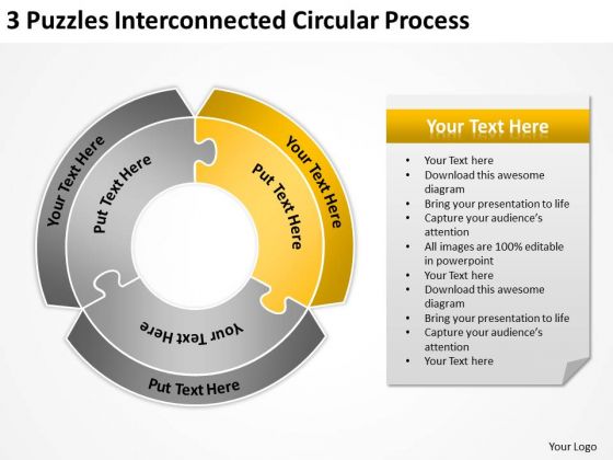 3 Puzzles Interconnected Circular Process Fitness Business Plan PowerPoint Slides 3 Puzzles Interconnected Circular Process Fitness Business Plan PowerPoint Slides