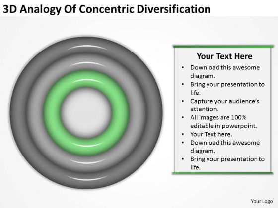 3d Analogy Of Concentric Diversification Business Planning PowerPoint Templates