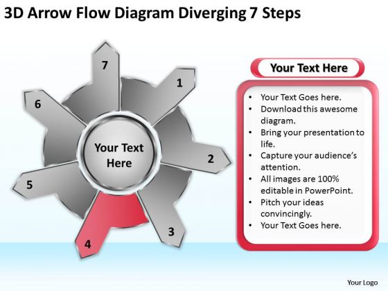 3d Arrow Flow Diagram Diverging 7 Steps Circular Process Network PowerPoint Slides 3d Arrow Flow Diagram Diverging 7 Steps Circular Process Network PowerPoint Slides