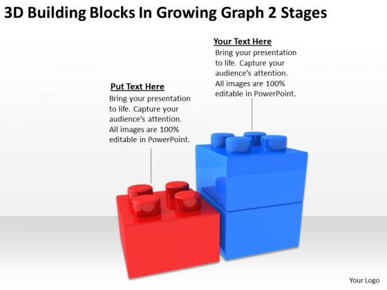 3d Building Blocks Growing Graph 2 Stages Business Plan PowerPoint Slides 3d Building Blocks Growing Graph 2 Stages Business Plan PowerPoint Slides
