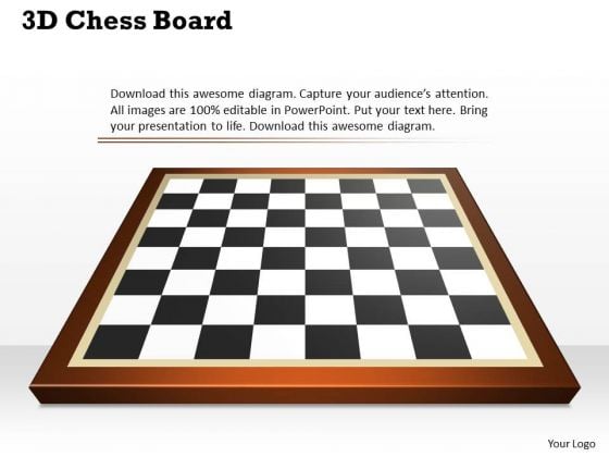 3d Chess Board PowerPoint Presentation Template
