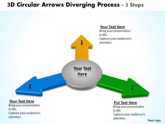 3d Circular Arrows Diverging Process Steps Flow Network PowerPoint Templates 3d Circular Arrows Diverging Process Steps Flow Network PowerPoint Templates
