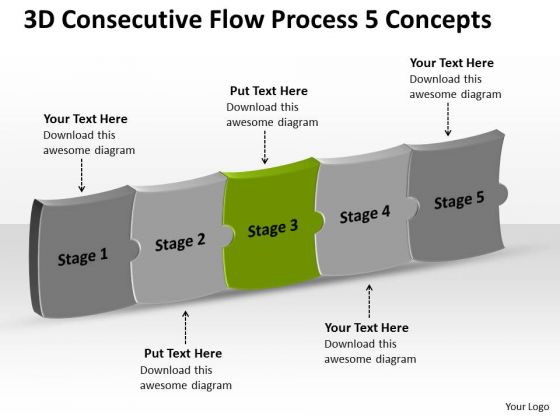 3d Consecutive Flow Process 5 Concepts Create Chart PowerPoint Slides 3d Consecutive Flow Process 5 Concepts Create Chart PowerPoint Slides