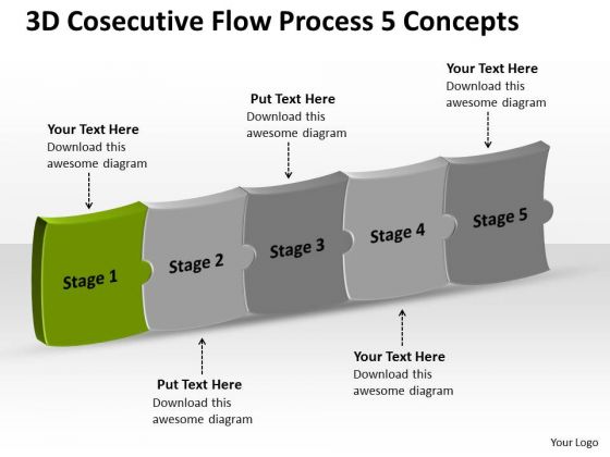 3d Consecutive Flow Process 5 Concepts Tech Support Chart PowerPoint Slides 3d Consecutive Flow Process 5 Concepts Tech Support Chart PowerPoint Slides