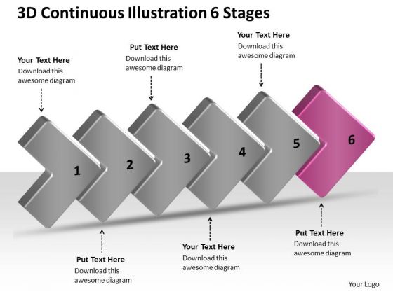 3d Continuous Illustration 6 Stages Business Flowcharting PowerPoint Free Slides 3d Continuous Illustration 6 Stages Business Flowcharting PowerPoint Free Slides