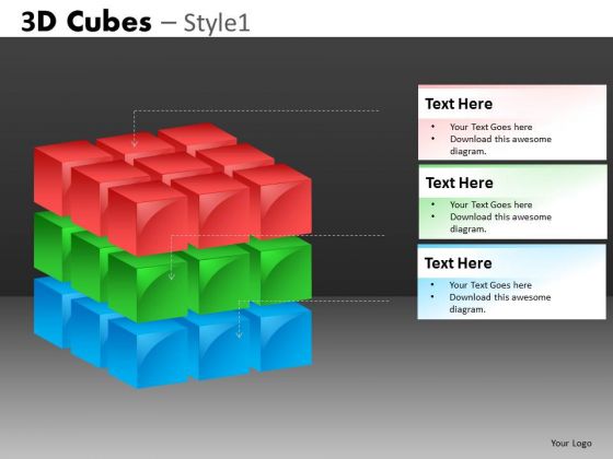 3d cube built in powerpoint 1