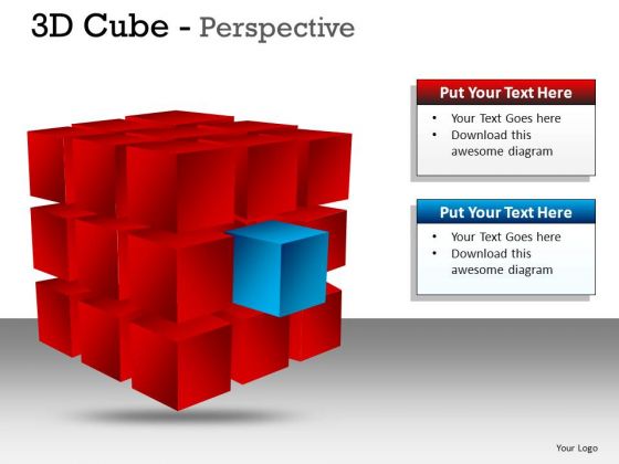 3d Cube Perspective PowerPoint Presentation Slides And Ppt Diagrams