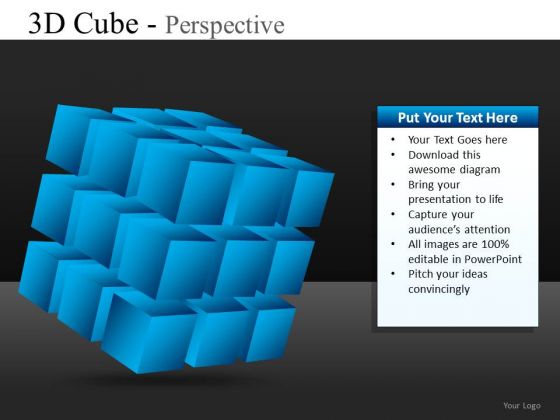 3d Cube Perspective PowerPoint Slides 3d Cube Perspective PowerPoint Slides