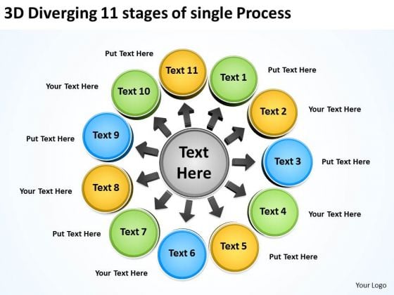 3d Diverging 11 Stages Of Single Process Ppt Charts And Diagrams PowerPoint Templates 3d Diverging 11 Stages Of Single Process Ppt Charts And Diagrams PowerPoint Templates
