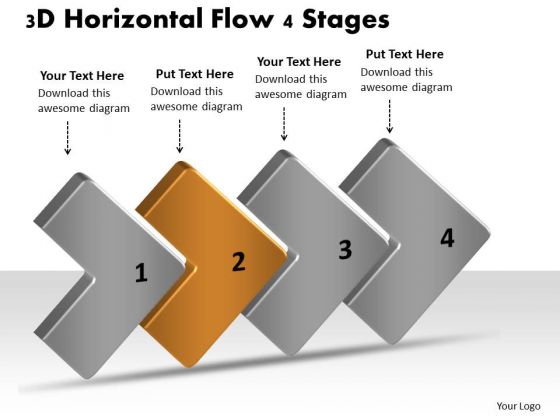 3d horizontal flow 4 stages ppt chart creator free powerpoint powerpoint template creator