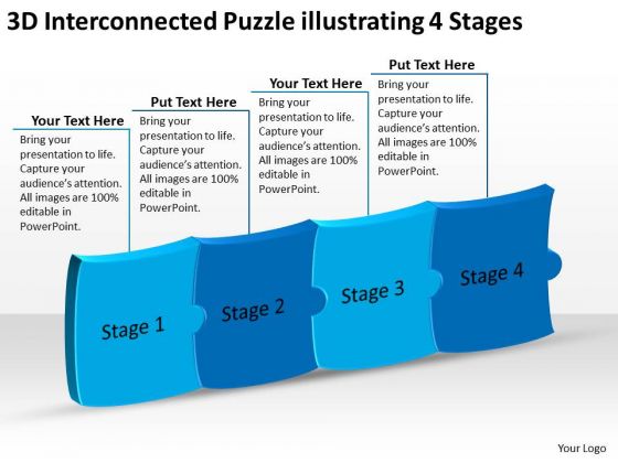 3d Interconnected Puzzle Illustrating 4 Stages Flowchart Programs PowerPoint Templates 3d Interconnected Puzzle Illustrating 4 Stages Flowchart Programs PowerPoint Templates