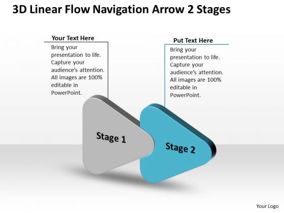 3d Linear Flow Navigation Arrow 2 Stages Ppt Working Chart PowerPoint Slides 3d Linear Flow Navigation Arrow 2 Stages Ppt Working Chart PowerPoint Slides