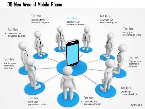 3d Men Around Mobile Phone PowerPoint Templates 3d Men Around Mobile Phone PowerPoint Templates