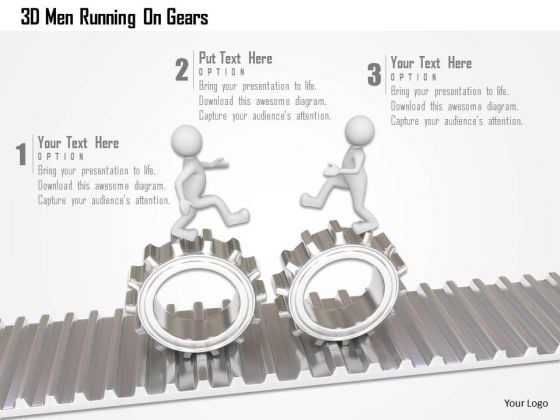 3d Men Running On Gears PowerPoint Templates 3d Men Running On Gears PowerPoint Templates