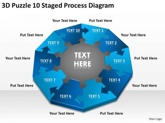 3d Puzzle 10 Staged Process Diagram Ppt Non Profit Business Plan Sample PowerPoint Slides 3d Puzzle 10 Staged Process Diagram Ppt Non Profit Business Plan Sample PowerPoint Slides