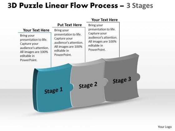 3d Puzzle Horizontal Implementation Process Stages Working Flow Chart PowerPoint Slides 3d Puzzle Horizontal Implementation Process Stages Working Flow Chart PowerPoint Slides