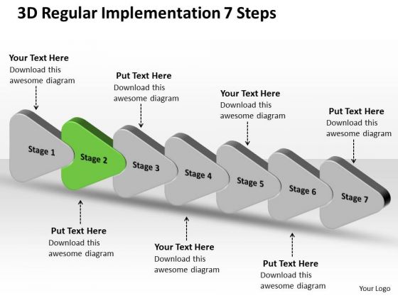 3d Regular Implementation 7 Steps Ppt Free Flowchart PowerPoint Slides 3d Regular Implementation 7 Steps Ppt Free Flowchart PowerPoint Slides