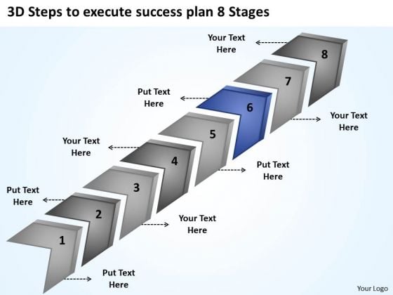3d Steps To Execute Success Plan 8 Stages Free Business PowerPoint Slides 3d Steps To Execute Success Plan 8 Stages Free Business PowerPoint Slides