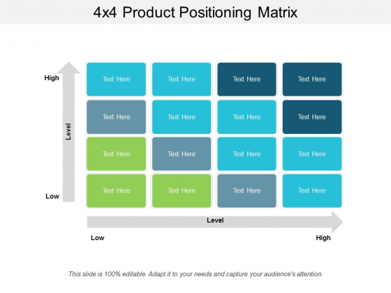 4x4 product positioning matrix ppt powerpoint presentation file topics