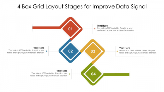 4 Box Grid Layout Stages For Improve Data Signal Ppt Ideas Visual Aids PDF