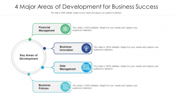 4 Major Areas Of Development For Business Success Ppt Infographics Demonstration PDF 4 Major Areas Of Development For Business Success Ppt Infographics Demonstration PDF