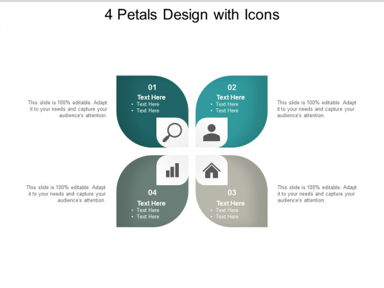 4 Petals Design With Icons Ppt PowerPoint Presentation Inspiration