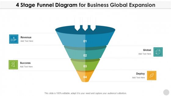 4 Stage Funnel Diagram For Business Global Expansion Slides PDF