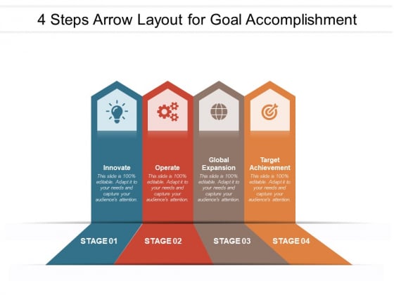 4 Steps Arrow Layout For Goal Accomplishment Ppt PowerPoint Presentation Infographic Template Styles PDF 4 Steps Arrow Layout For Goal Accomplishment Ppt PowerPoint Presentation Infographic Template Styles PDF