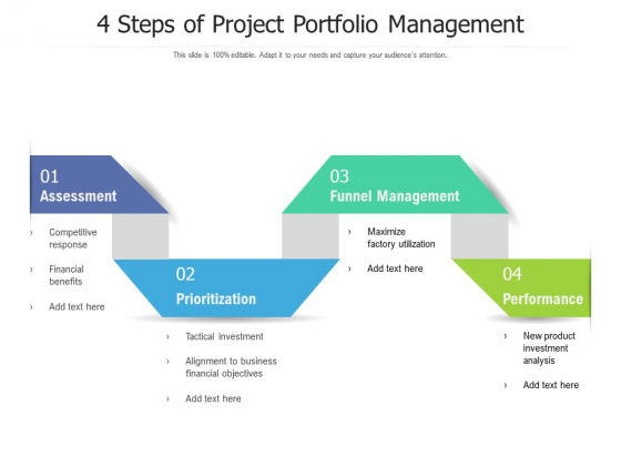 4 Steps Of Project Portfolio Management Ppt PowerPoint Presentation File Graphics Download PDF