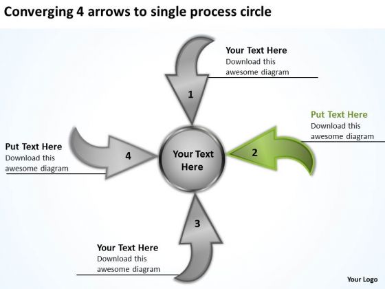 4 Arrows To Single Process Circle Relative Circular Flow PowerPoint Templates 4 Arrows To Single Process Circle Relative Circular Flow PowerPoint Templates