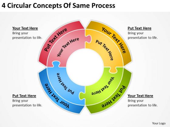 4 Circular Concepts Of Same Process Business Plan PowerPoint Slides 4 Circular Concepts Of Same Process Business Plan PowerPoint Slides
