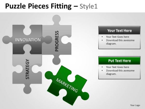 4 Factors Puzzle Pieces PowerPoint Slides Ppt Graphics