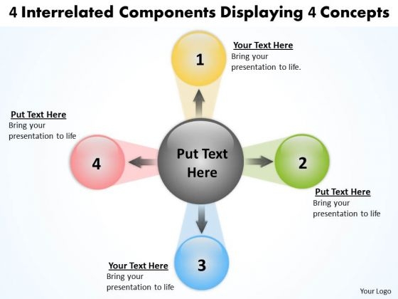 4 Interrelated Components Displaying Concepts Circular Flow Chart PowerPoint Slides 4 Interrelated Components Displaying Concepts Circular Flow Chart PowerPoint Slides
