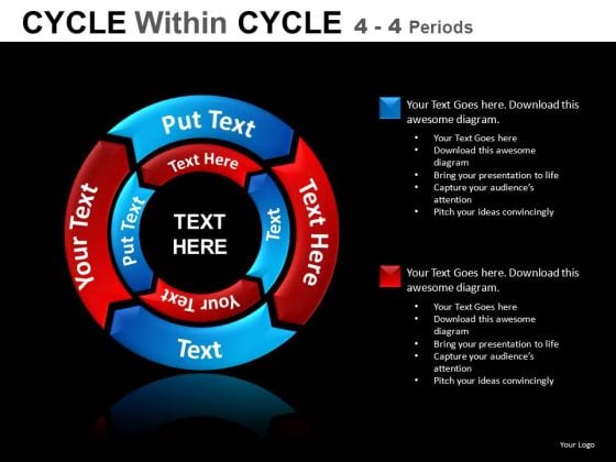 4 Stage 2 Layers Cycle Chart Diagrams PowerPoint Templates 4 Stage 2 Layers Cycle Chart Diagrams PowerPoint Templates
