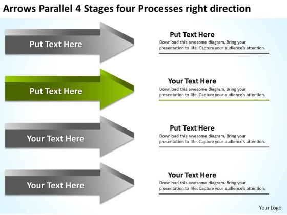 4 Stages Four Processes Right Direction Small Business Plan Template Free PowerPoint Slides 4 Stages Four Processes Right Direction Small Business Plan Template Free PowerPoint Slides
