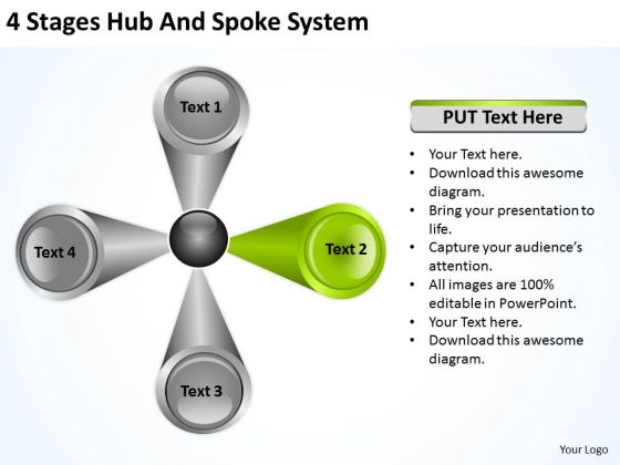 4_stages_hub_and_spoke_system_sample_business_plan_format_powerpoint_templates_1