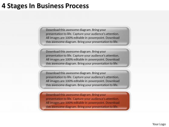 4 Stages In Business Process Ppt Template PowerPoint Templates