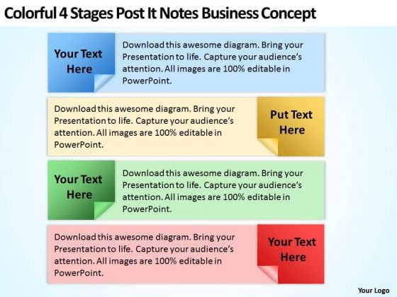4 Stages Post It Notes Business Concept Web Design Plan PowerPoint Templates 4 Stages Post It Notes Business Concept Web Design Plan PowerPoint Templates
