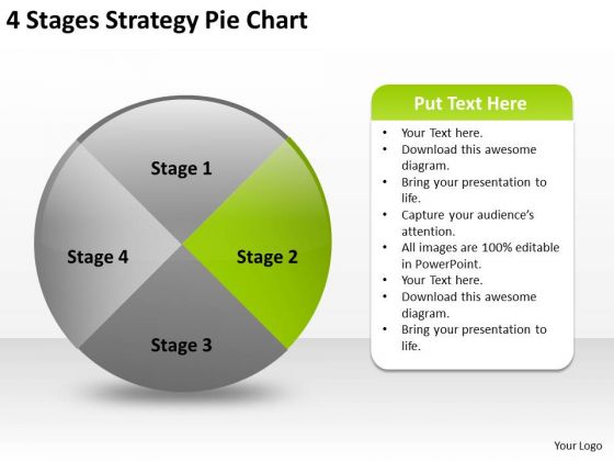 4 Stages Strategy Pie Chart Business Plan PowerPoint Slides 4 Stages Strategy Pie Chart Business Plan PowerPoint Slides