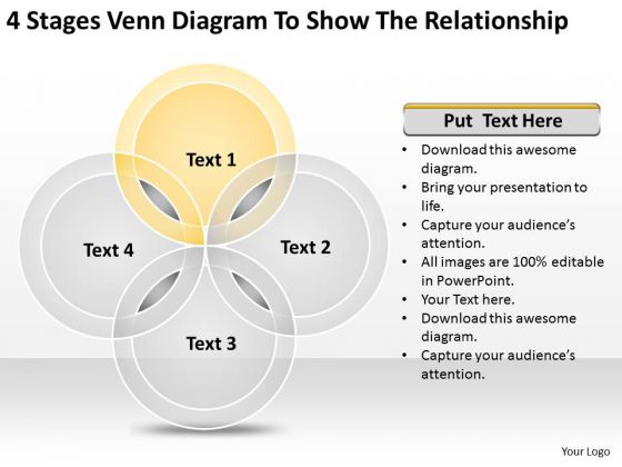 4 Stages Venn Diagram To Show The Relationship Business Plan PowerPoint Slides 4 Stages Venn Diagram To Show The Relationship Business Plan PowerPoint Slides