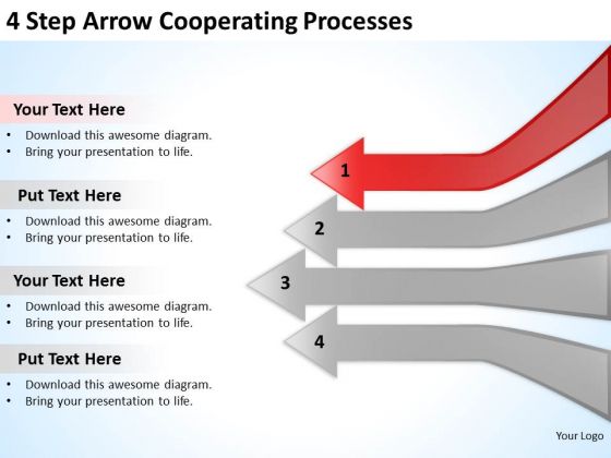 4 Step Arrow Cooperating Processes Frozen Yogurt Business Plan PowerPoint Slides 4 Step Arrow Cooperating Processes Frozen Yogurt Business Plan PowerPoint Slides