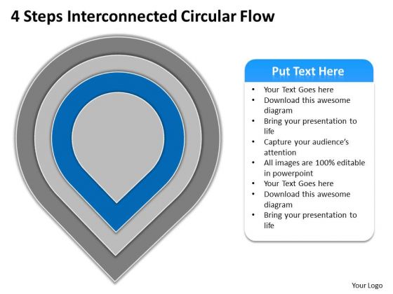 4 Steps Interconnected Circular Flow Ppt How To Write Business Plan PowerPoint Templates