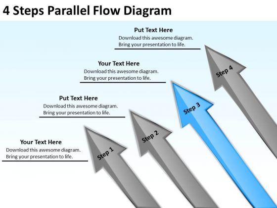 4 Steps Parallel Flow Diagram Business Plan Outline Sample PowerPoint Templates 4 Steps Parallel Flow Diagram Business Plan Outline Sample PowerPoint Templates